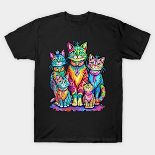 TyeDye Cats T-Shirt